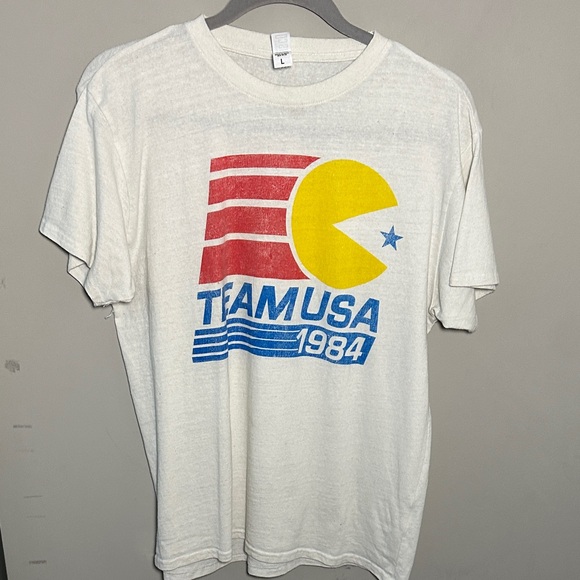 Brisco Other - Team USA 1984 PacMan Olympics white Graphic T-Shirt